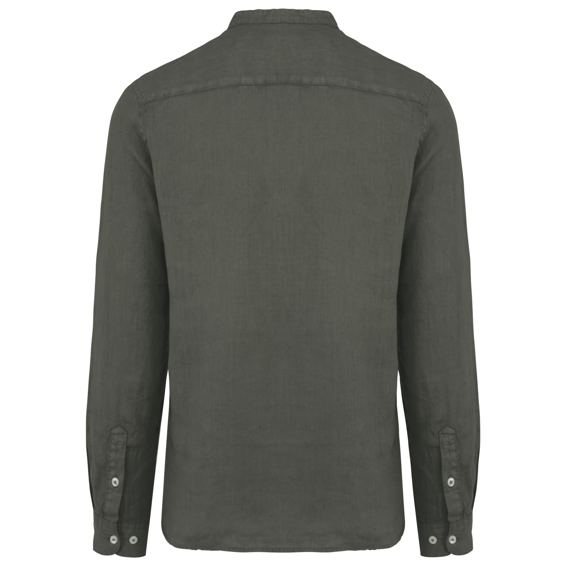 ICONIC LINEN SHIRT WITH MAO COLLAR