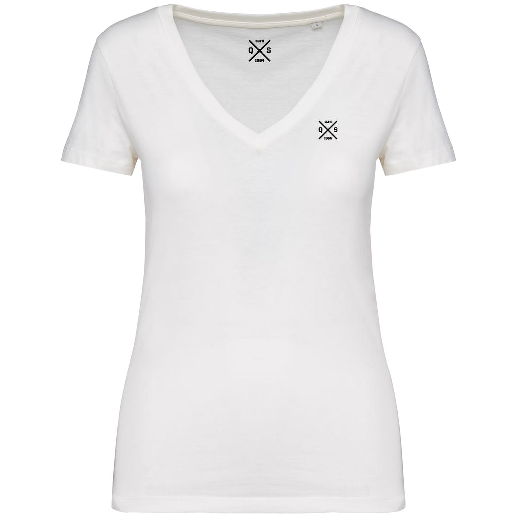 T-SHIRT COL V EMBLÉMATIQUE