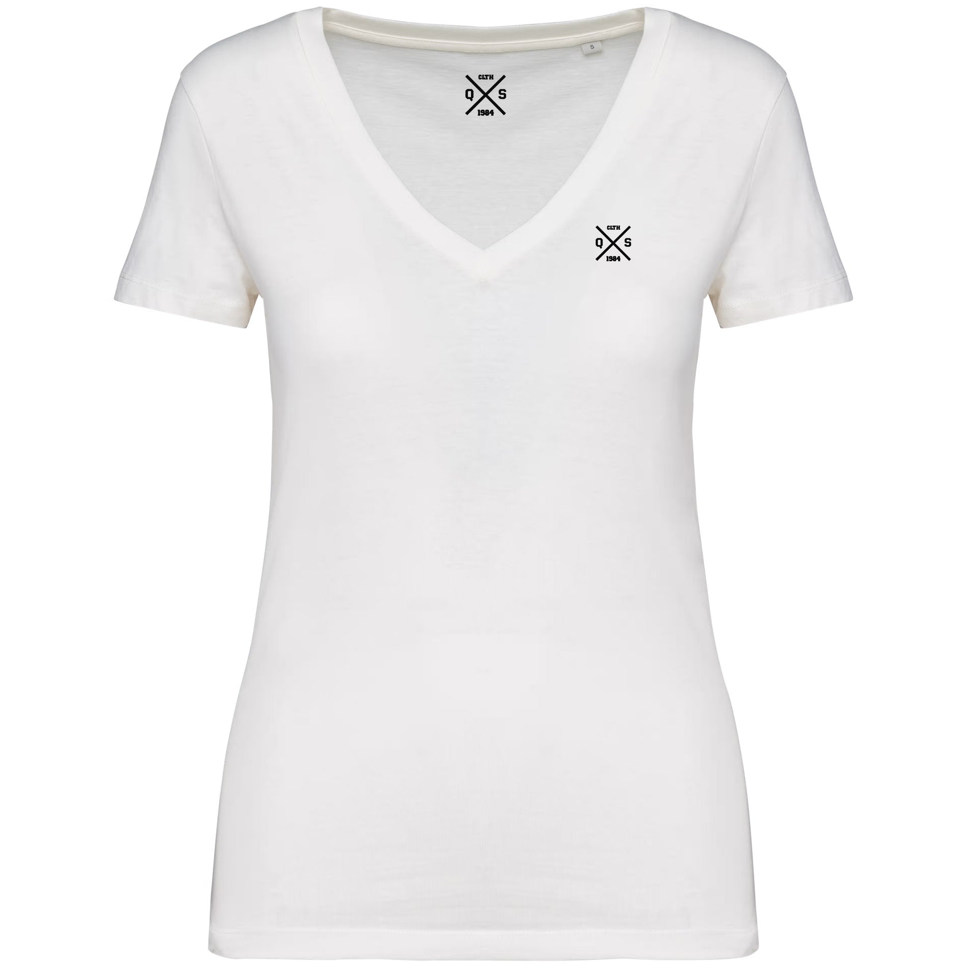 T-SHIRT COL V EMBLÉMATIQUE