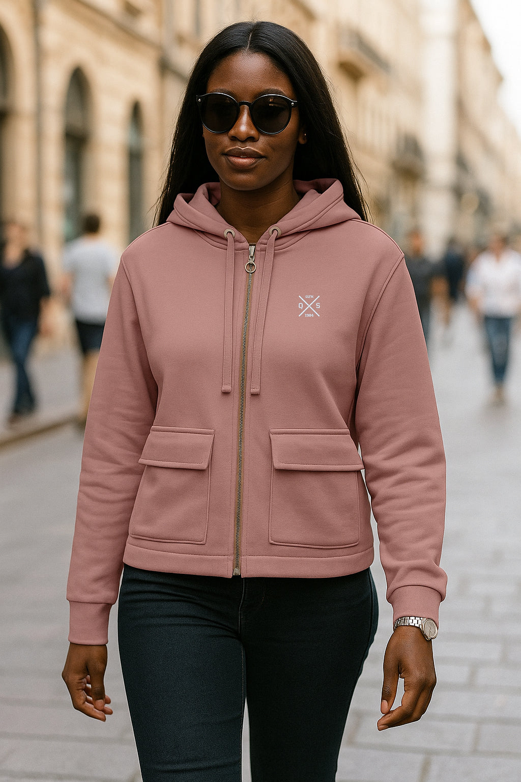 ICONIC ZIP-UP HOODED SWEATSHIRT