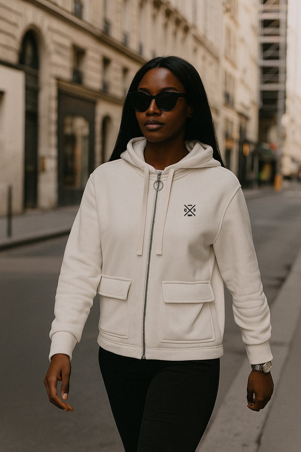 ICONIC ZIP-UP HOODED SWEATSHIRT