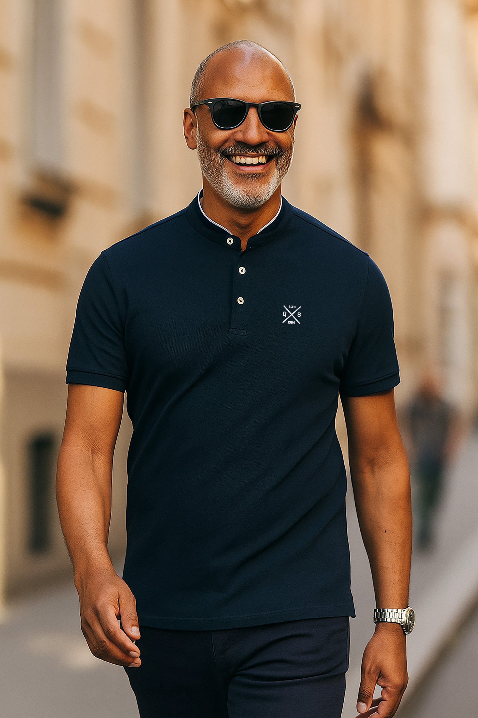 ICONIC MAO COLLAR POLO SHIRT