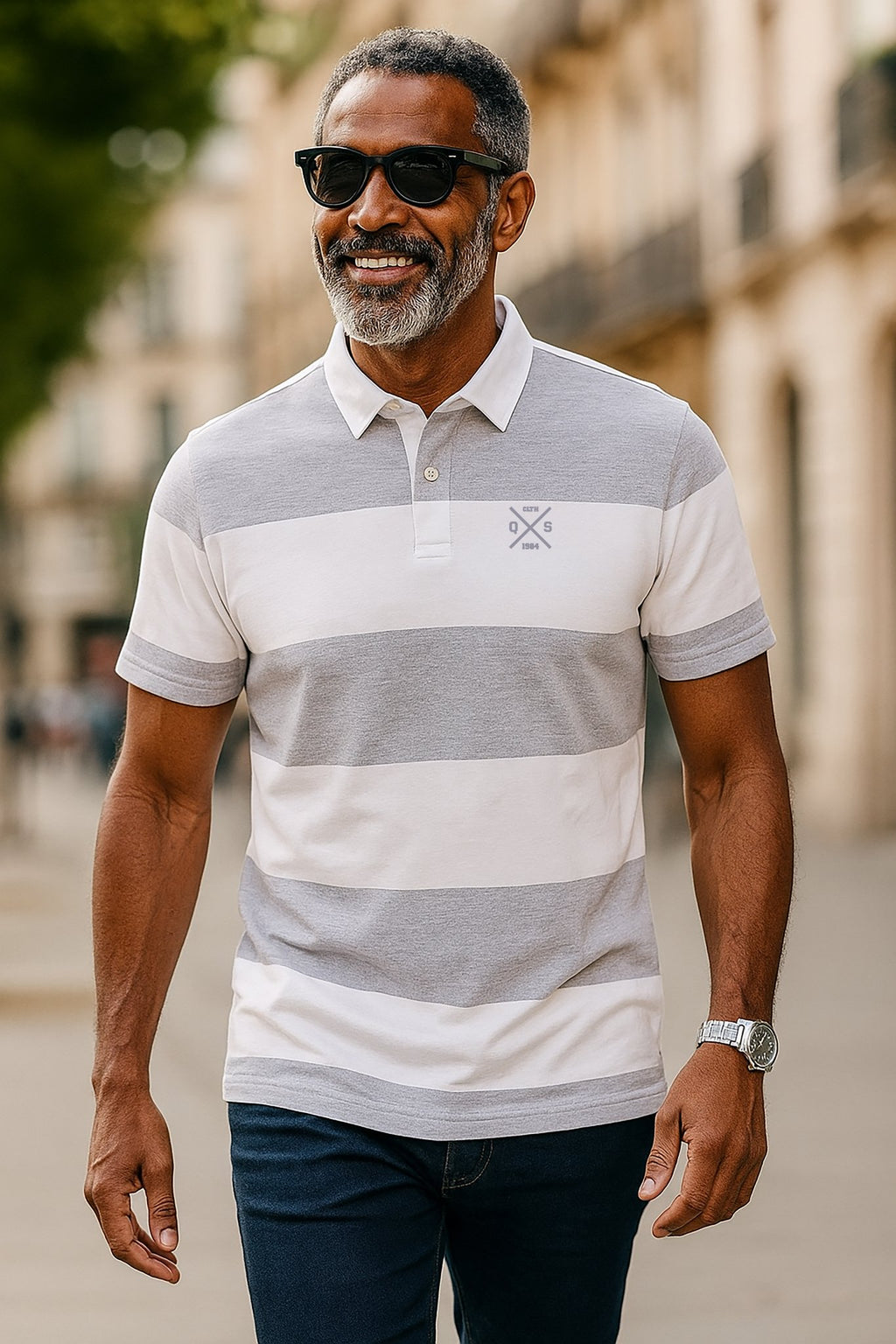 ICONISCH GESTREEPT RUGBY POLOSHIRT