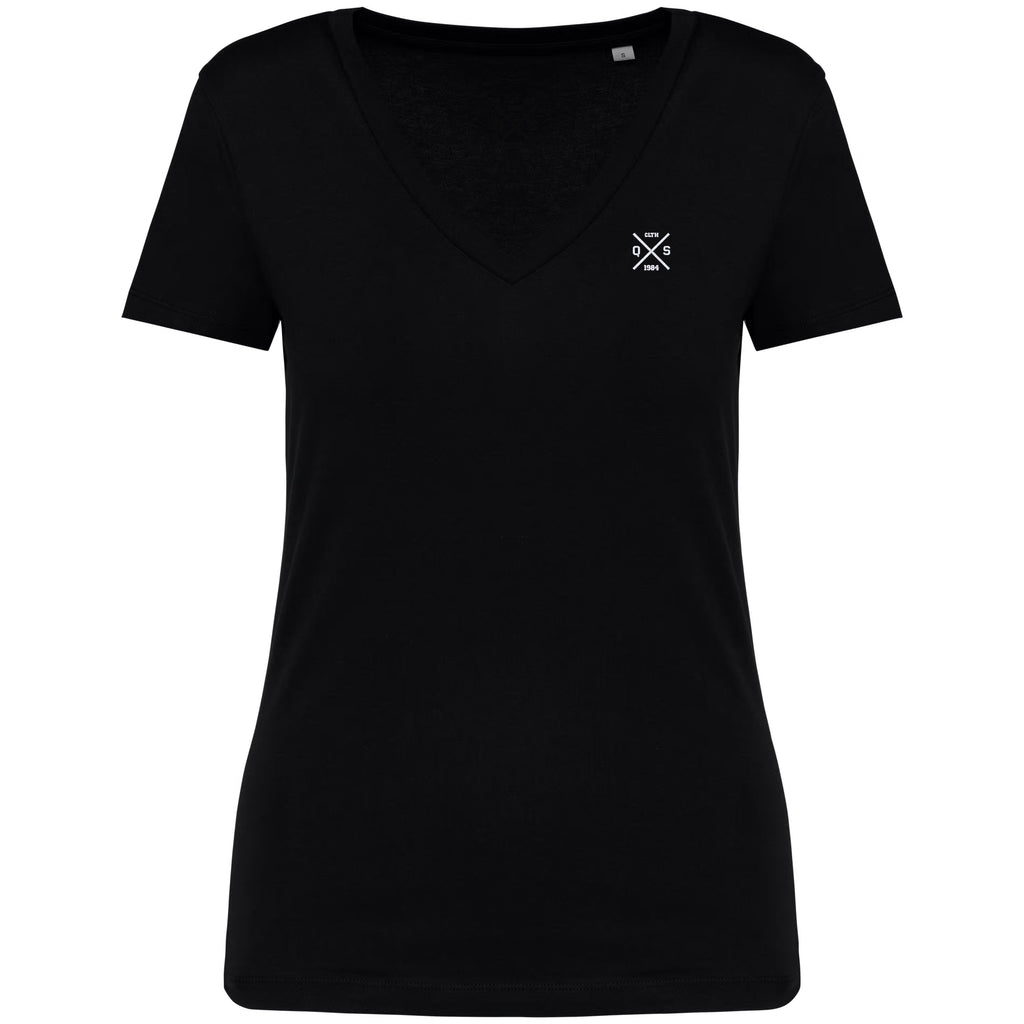 T-SHIRT COL V EMBLÉMATIQUE