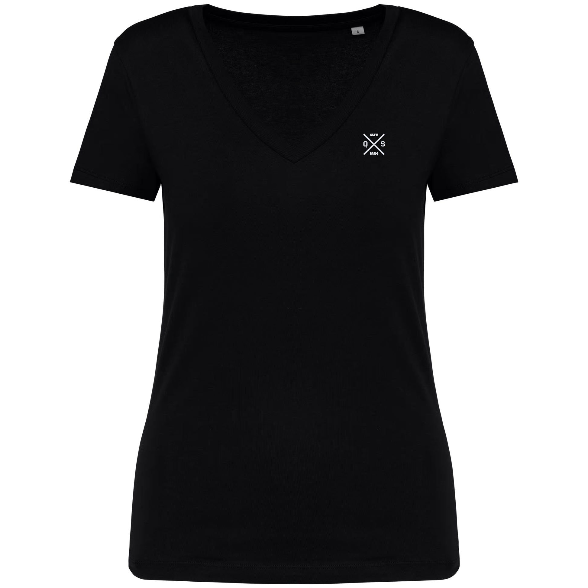 T-SHIRT COL V EMBLÉMATIQUE