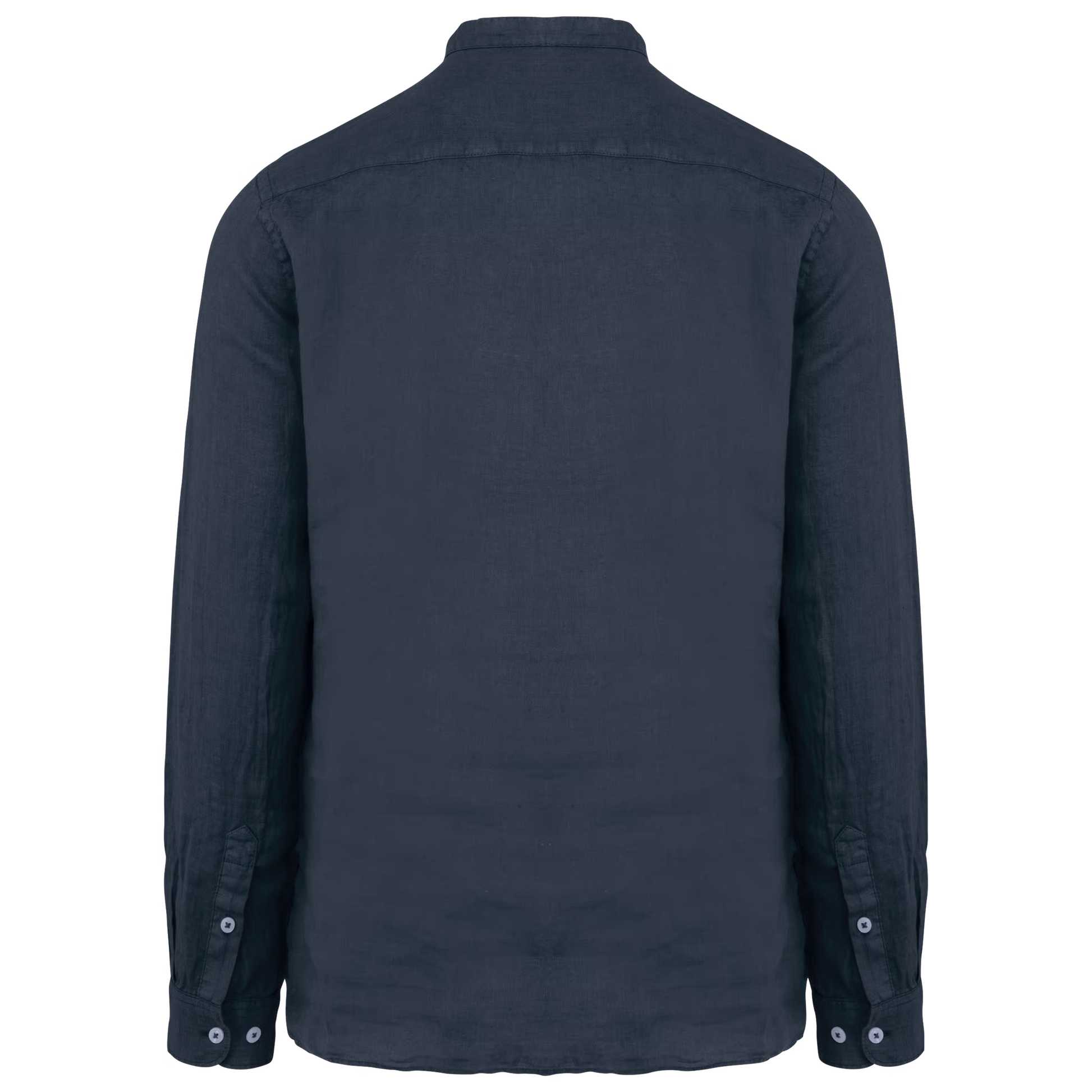 ICONIC LINEN SHIRT WITH MAO COLLAR